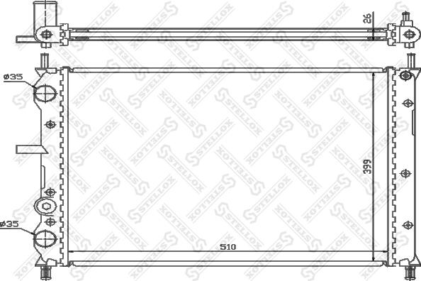 Stellox 10-25738-SX - Радіатор, охолодження двигуна autocars.com.ua