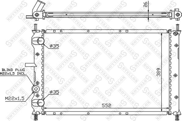 Stellox 10-25756-SX - Радиатор, охлаждение двигателя autodnr.net