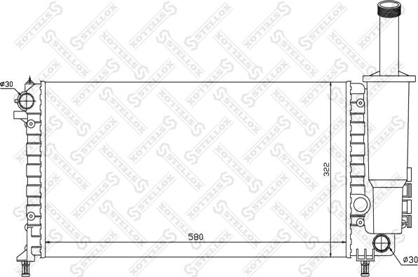 Stellox 10-25757-SX - Радиатор, охлаждение двигателя avtokuzovplus.com.ua