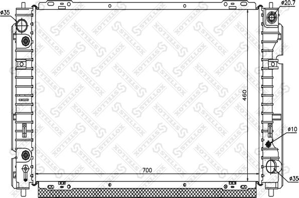 Stellox 10-25775-SX - Радіатор, охолодження двигуна autocars.com.ua