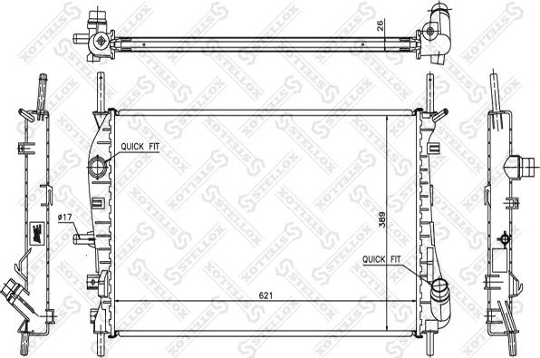 Stellox 10-25779-SX - Радіатор, охолодження двигуна autocars.com.ua