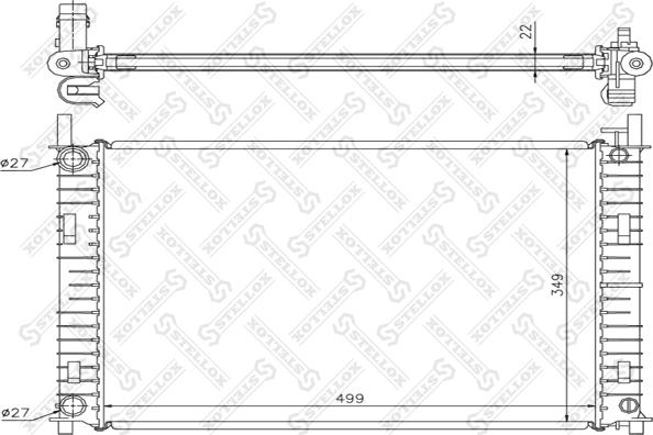 Stellox 10-25781-SX - Радіатор, охолодження двигуна autocars.com.ua