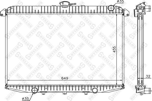 Stellox 10-25792-SX - Радіатор, охолодження двигуна autocars.com.ua