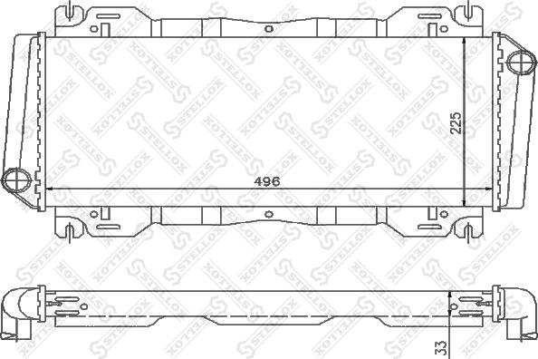 Stellox 10-25802-SX - Радиатор, охлаждение двигателя avtokuzovplus.com.ua