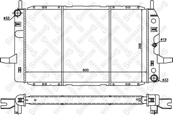 Stellox 10-25819-SX - Радіатор, охолодження двигуна autocars.com.ua