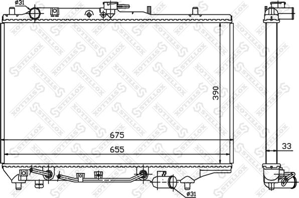 Stellox 10-25832-SX - Радіатор, охолодження двигуна autocars.com.ua