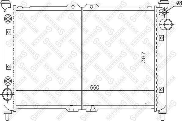 Stellox 10-25836-SX - Радіатор, охолодження двигуна autocars.com.ua