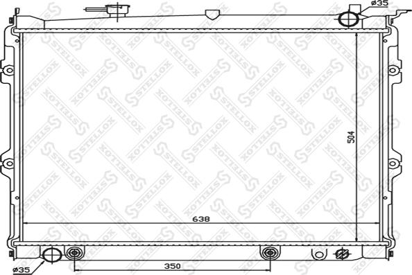 Stellox 10-25842-SX - Радіатор, охолодження двигуна autocars.com.ua