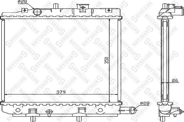 Stellox 10-25847-SX - Радіатор, охолодження двигуна autocars.com.ua