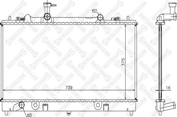 Stellox 10-25853-SX - Радіатор, охолодження двигуна autocars.com.ua