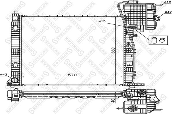 Stellox 10-25872-SX - Радиатор, охлаждение двигателя avtokuzovplus.com.ua