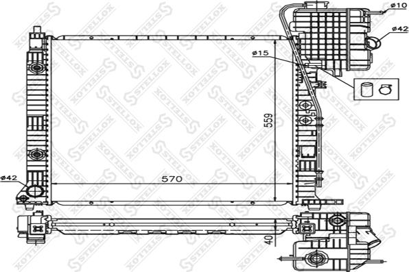 Stellox 10-25873-SX - Радиатор, охлаждение двигателя avtokuzovplus.com.ua