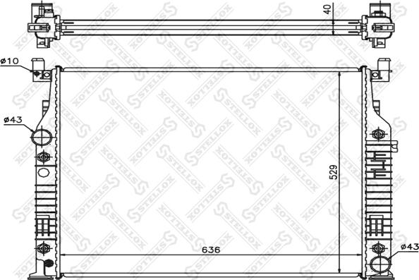 Stellox 10-25877-SX - Радиатор, охлаждение двигателя avtokuzovplus.com.ua