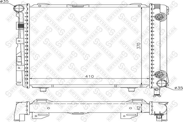 Stellox 10-25890-SX - Радіатор, охолодження двигуна autocars.com.ua