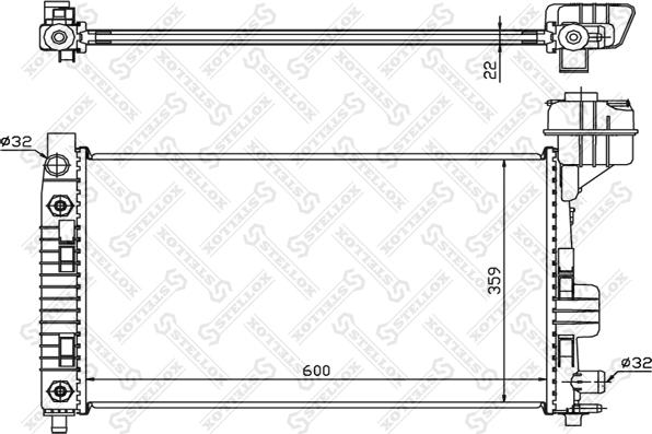 Stellox 10-25894-SX - Радиатор, охлаждение двигателя avtokuzovplus.com.ua