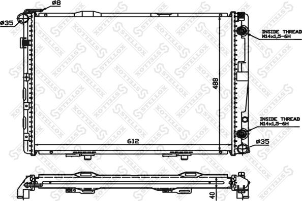 Stellox 10-25898-SX - Радіатор, охолодження двигуна autocars.com.ua