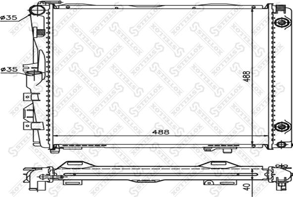 Stellox 10-25899-SX - Радиатор, охлаждение двигателя avtokuzovplus.com.ua