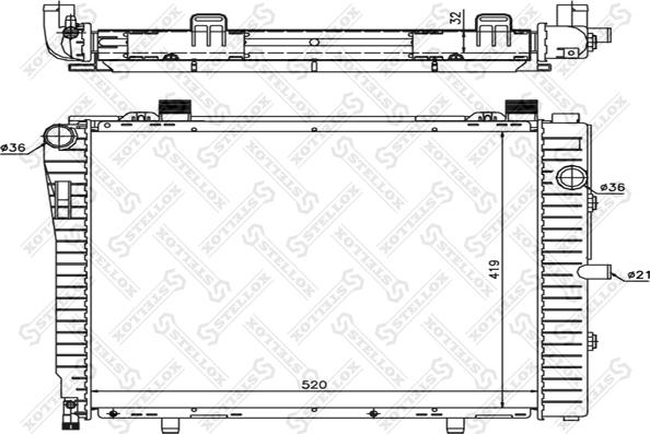 Stellox 10-25908-SX - Радиатор, охлаждение двигателя autodnr.net