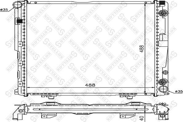 Stellox 10-25924-SX - Радіатор, охолодження двигуна autocars.com.ua