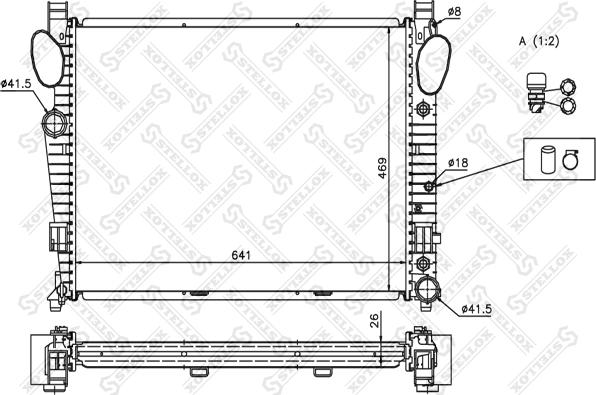 Stellox 10-25930-SX - Радиатор, охлаждение двигателя avtokuzovplus.com.ua