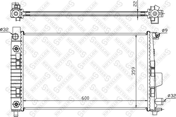 Stellox 10-25932-SX - Радиатор, охлаждение двигателя avtokuzovplus.com.ua