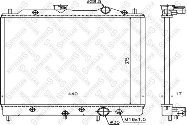 Stellox 10-25941-SX - Радіатор, охолодження двигуна autocars.com.ua