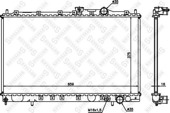 Stellox 10-25950-SX - Радиатор, охлаждение двигателя avtokuzovplus.com.ua