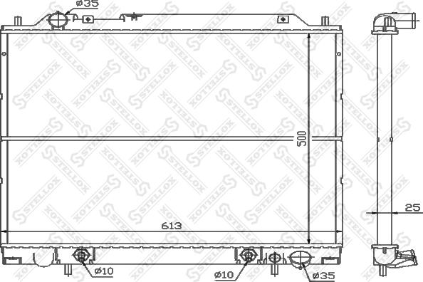 Stellox 10-25955-SX - Радіатор, охолодження двигуна autocars.com.ua