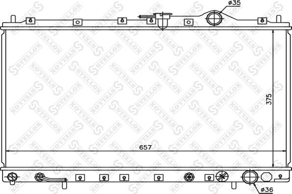 Stellox 10-25965-SX - Радіатор, охолодження двигуна autocars.com.ua