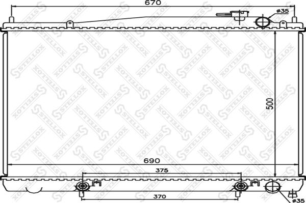 Stellox 10-25977-SX - Радіатор, охолодження двигуна autocars.com.ua