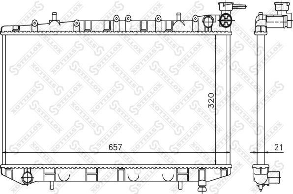 Stellox 10-25982-SX - Радіатор, охолодження двигуна autocars.com.ua