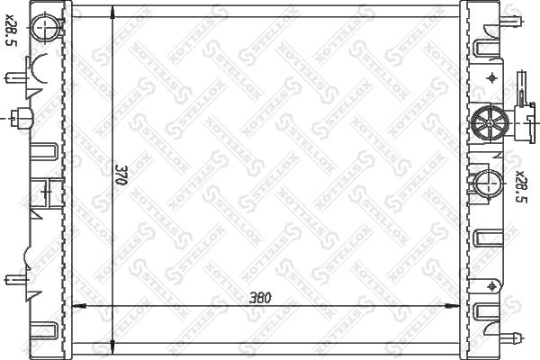 Stellox 10-25984-SX - Радіатор, охолодження двигуна autocars.com.ua