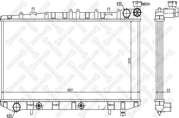 Stellox 10-25987-SX - Радіатор, охолодження двигуна autocars.com.ua