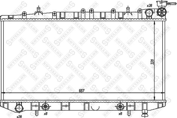 Stellox 10-25988-SX - Радіатор, охолодження двигуна autocars.com.ua