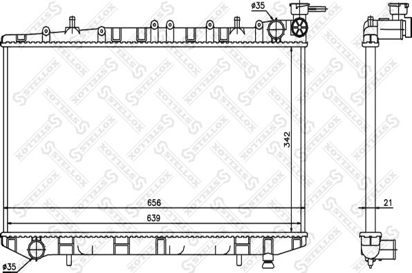 Stellox 10-25989-SX - Радіатор, охолодження двигуна autocars.com.ua