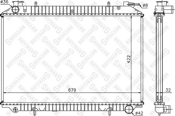 Stellox 10-25990-SX - Радіатор, охолодження двигуна autocars.com.ua