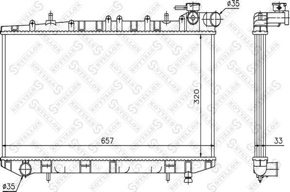 Stellox 10-25992-SX - Радіатор, охолодження двигуна autocars.com.ua