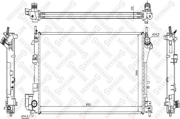 Stellox 10-26000-SX - Радіатор, охолодження двигуна autocars.com.ua