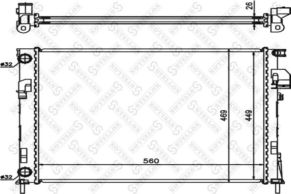 Stellox 10-26003-SX - Радіатор, охолодження двигуна autocars.com.ua