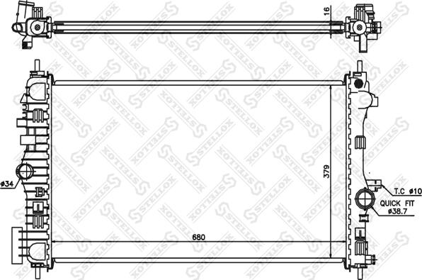 Stellox 10-26026-SX - Радиатор, охлаждение двигателя avtokuzovplus.com.ua