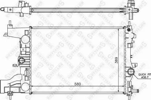 Stellox 1026031SX - Радіатор, охолодження двигуна autocars.com.ua