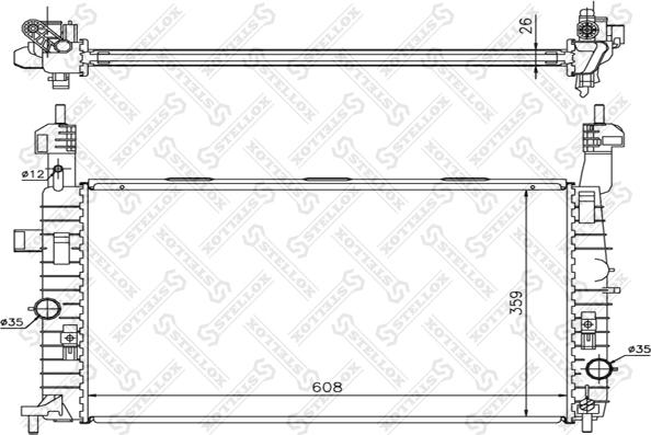 Stellox 10-26049-SX - Радиатор, охлаждение двигателя avtokuzovplus.com.ua