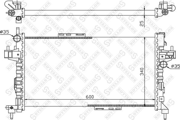 Stellox 10-26053-SX - Радіатор, охолодження двигуна autocars.com.ua