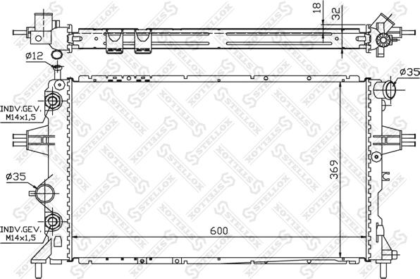 Stellox 10-26065-SX - Радиатор, охлаждение двигателя avtokuzovplus.com.ua