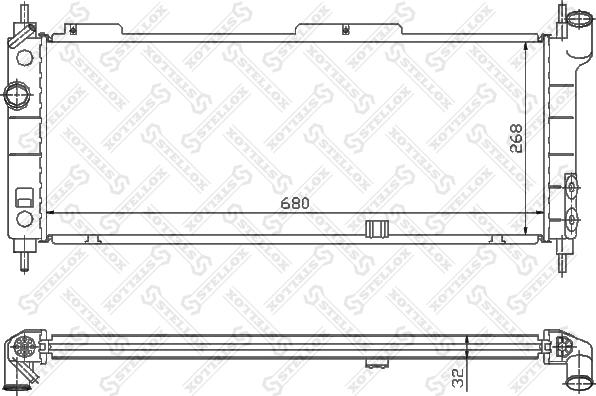 Stellox 10-26068-SX - Радіатор, охолодження двигуна autocars.com.ua