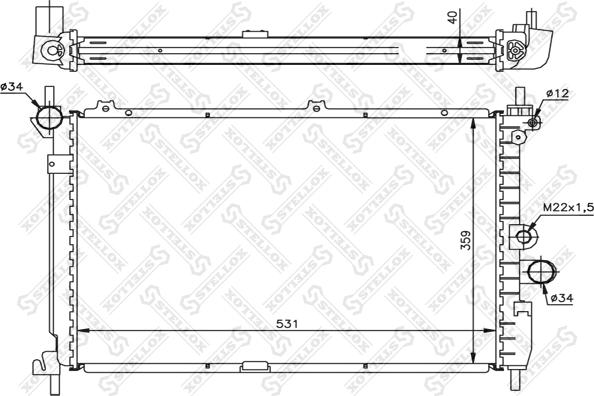 Stellox 10-26069-SX - Радіатор, охолодження двигуна autocars.com.ua