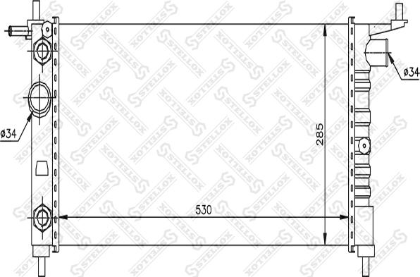 Stellox 10-26072-SX - Радиатор, охлаждение двигателя avtokuzovplus.com.ua