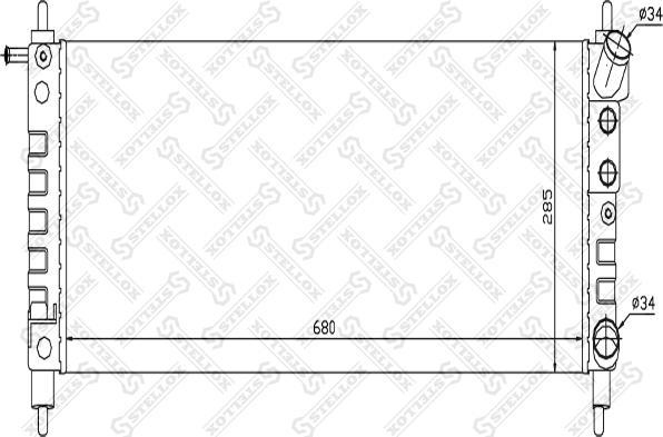 Stellox 10-26076-SX - Радіатор, охолодження двигуна autocars.com.ua