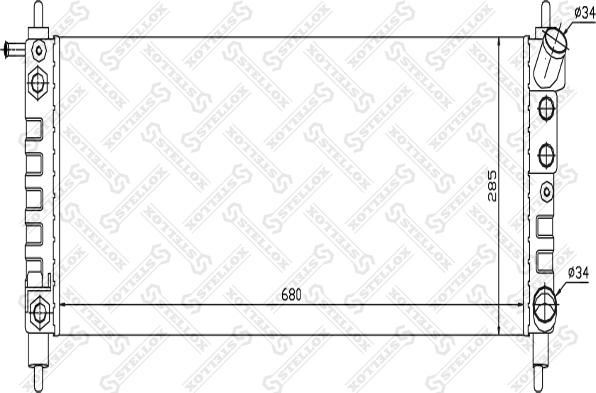 Stellox 10-26077-SX - Радиатор, охлаждение двигателя autodnr.net