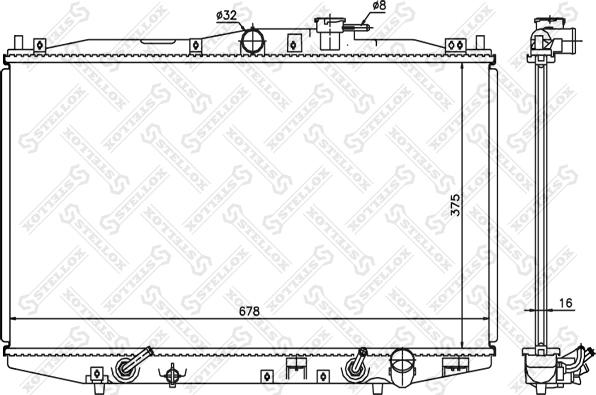 Stellox 10-26086-SX - Радиатор, охлаждение двигателя avtokuzovplus.com.ua